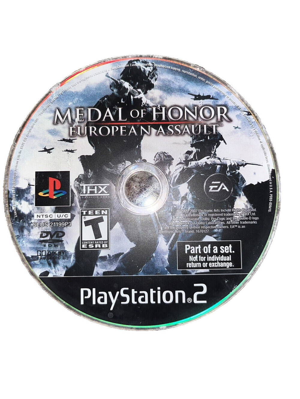Medal of Honor: European Assault (Sony PlayStation 2, 2005) Replacement Disc